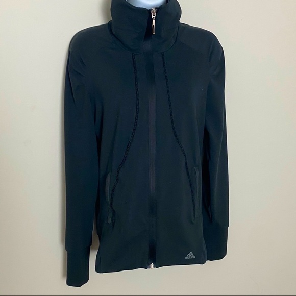 Adidas Climalite Black Zip Up Jacket Size Small - Picture 1 of 9